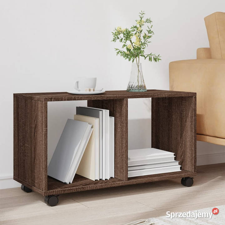 Szafka na kółkach brązowy dąb 72x33x425 WM853143 Warszawa