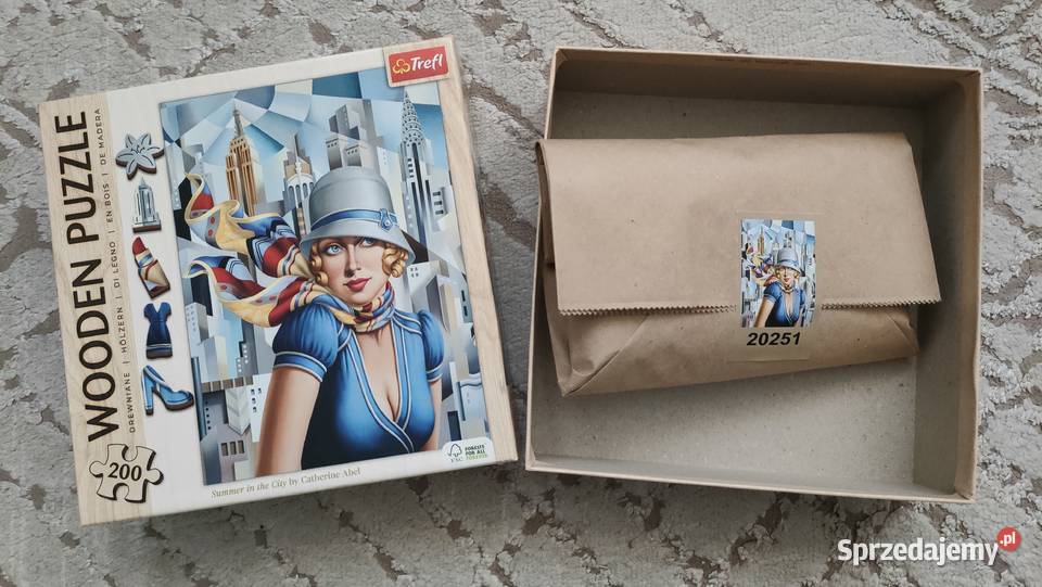 drewniane puzzle Trefl 200 elementów Summer in mazowieckie Warszawa sprzedam