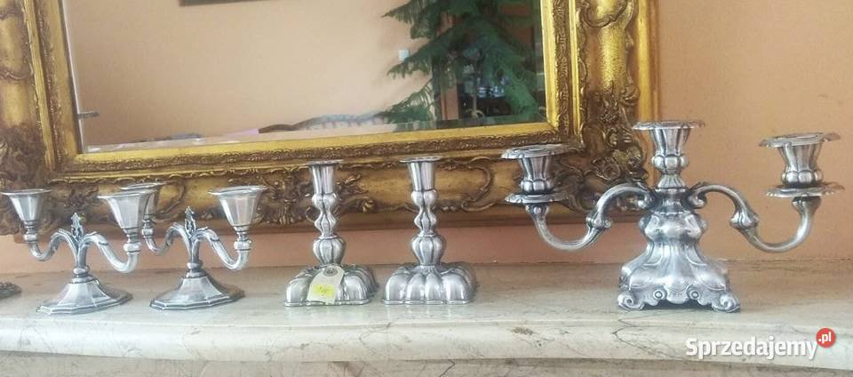 Świecznik plater sygnowany Na 1 świecę Pozostałe Gdańsk