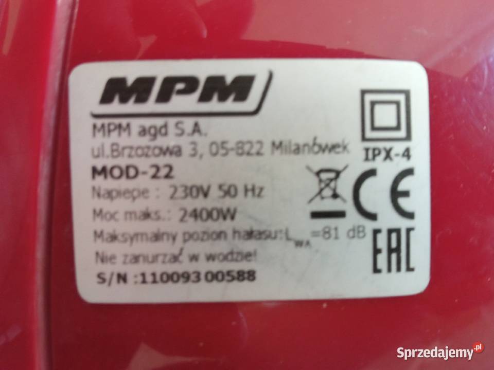 Odkurzacz piorący MPM VERA MOD22 AGD Warszawa
