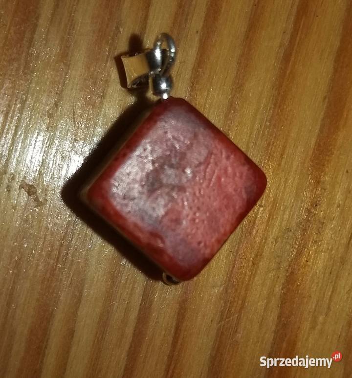 wisiorek naszyjnik koral czerwony naturalny Bydgoszcz