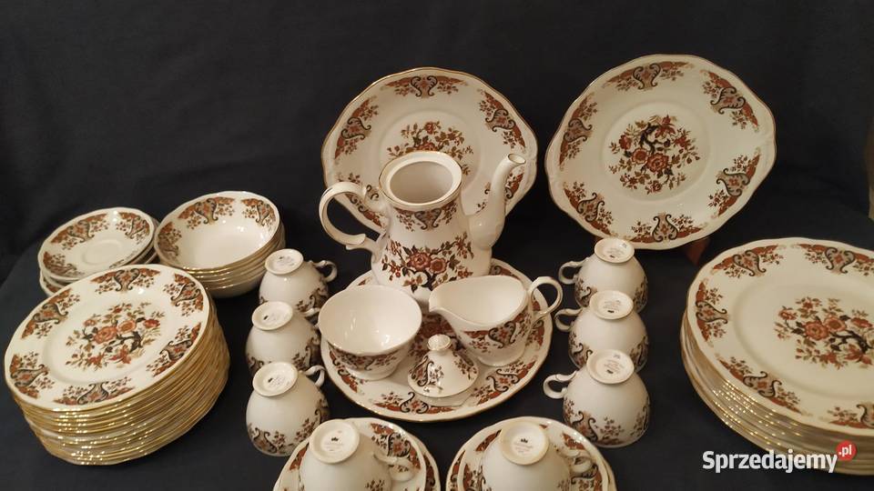 Zestaw kawowo obiadowy Royal Colclough Bone Piła