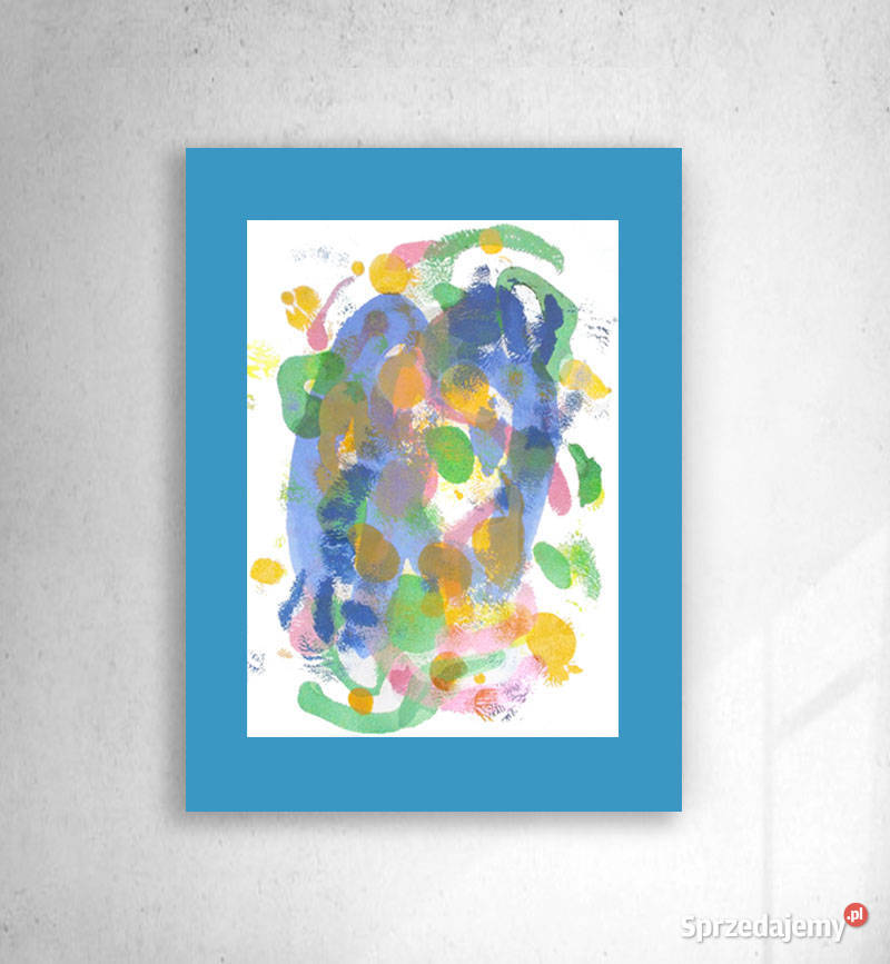 abstrakcyjny rysunek kolorowa abstrakcja A3 sprzedam