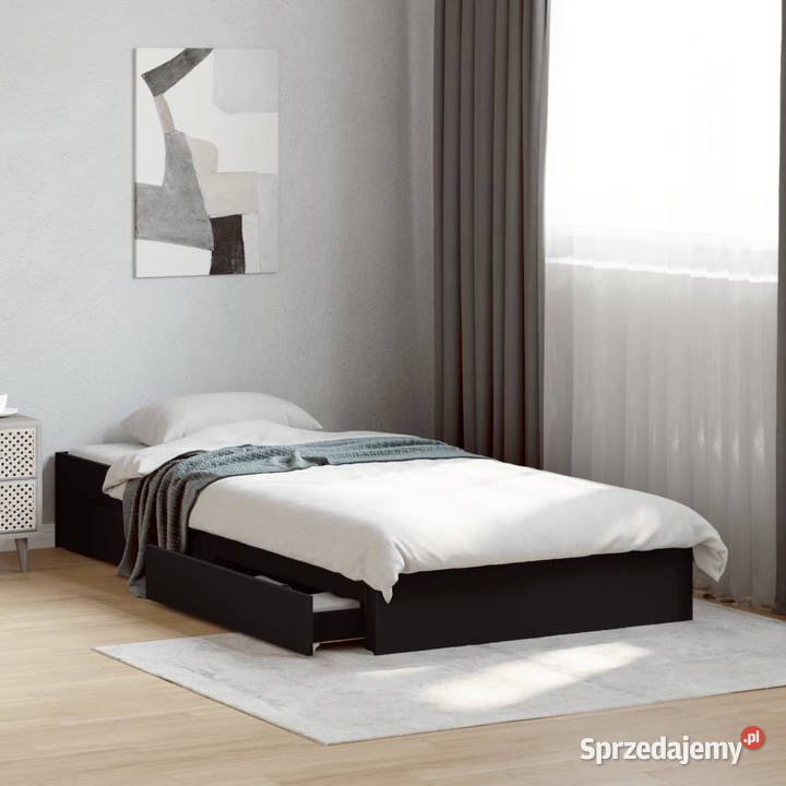 Rama łóżka z szufladami czarna 90x190 WM3280707 Warszawa
