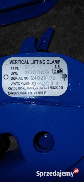 Uchwyty do transportu blachy Lubin