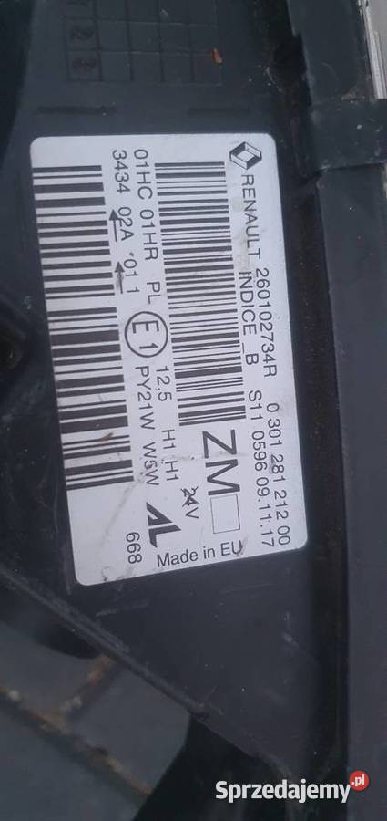 RENAULT CAPTUR 13 Lampa REFLEKTOR PRAWY PRZÓD sprzedam