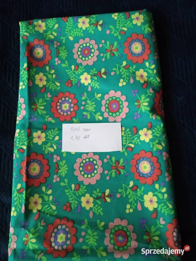 Kupon materiału ELANOBAWEŁNA vintage PRL retro