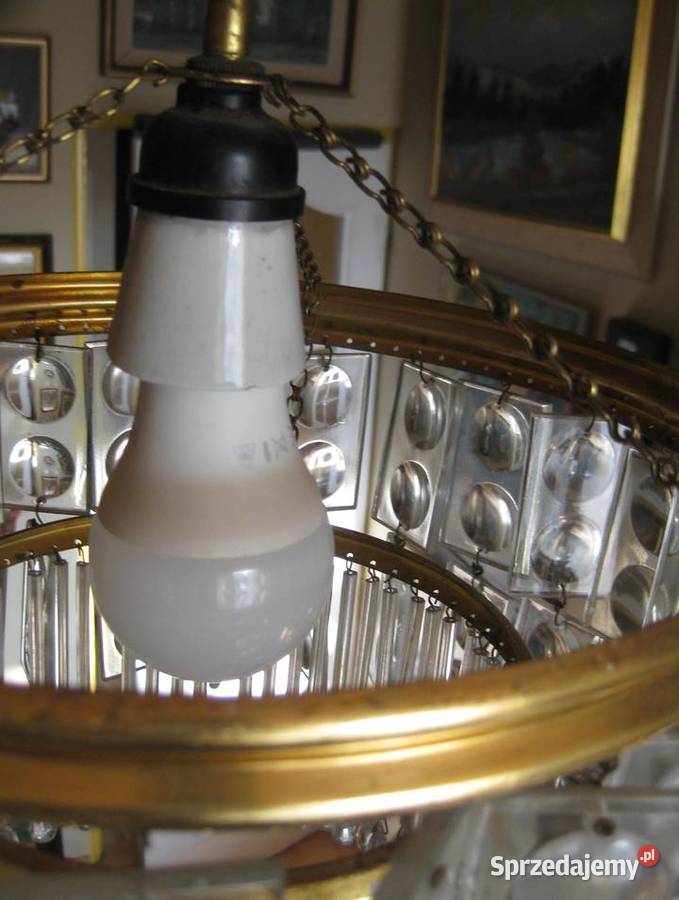 Lampa kryształ secesja ok 1930 r Poznań