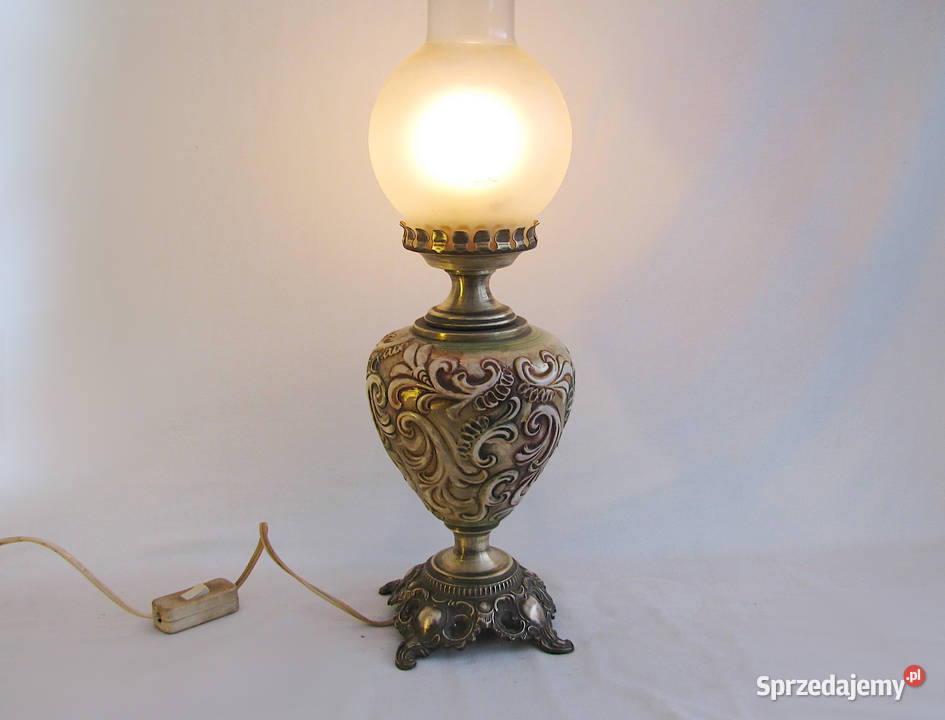Piękna Stara Ceramiczna Lampka Antyk Antyki, Sztuka, Kolekcje Szczecinek sprzedam