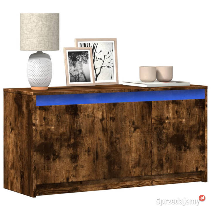 Szafka pod TV z LED przydymiony dąb 100x34x50 Warszawa