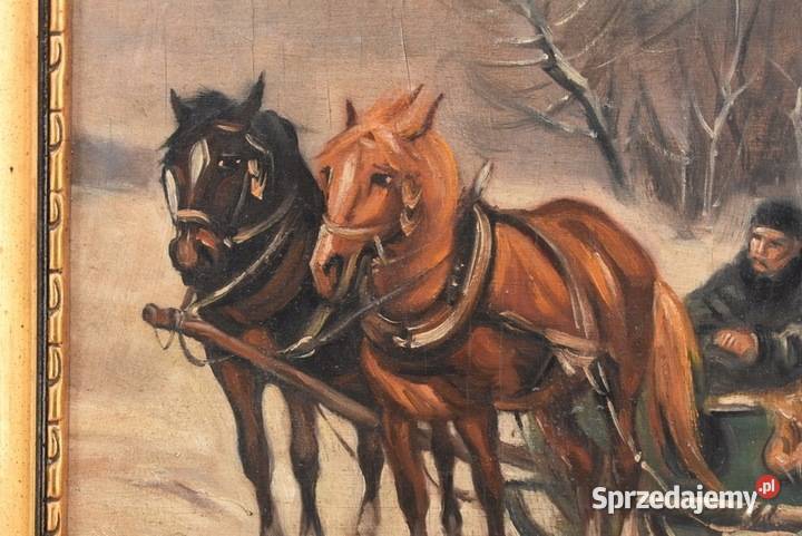 Cz Wasilewski Zimowa Scena Wyprawa Na Targ Obraz Obrazki i obrazy Kraków sprzedam