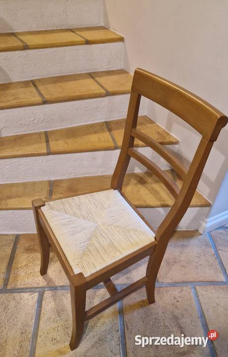 Włoskie krzesło nowe drewno kolor orzech 42cm Lublin sprzedam