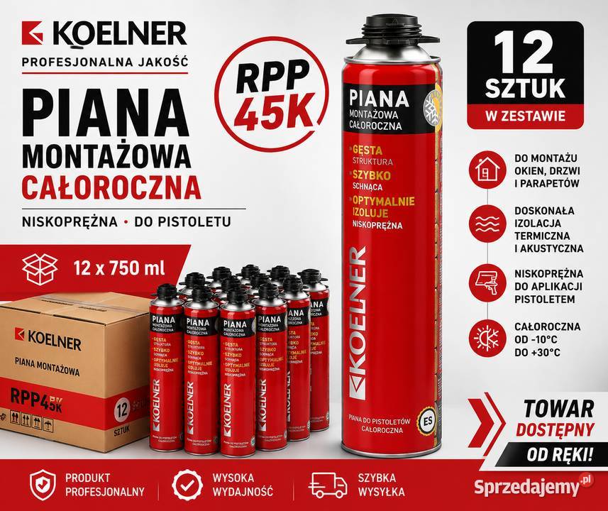 Piana montażowa Koelner 750 ml całoroczna 12 Jaksonów