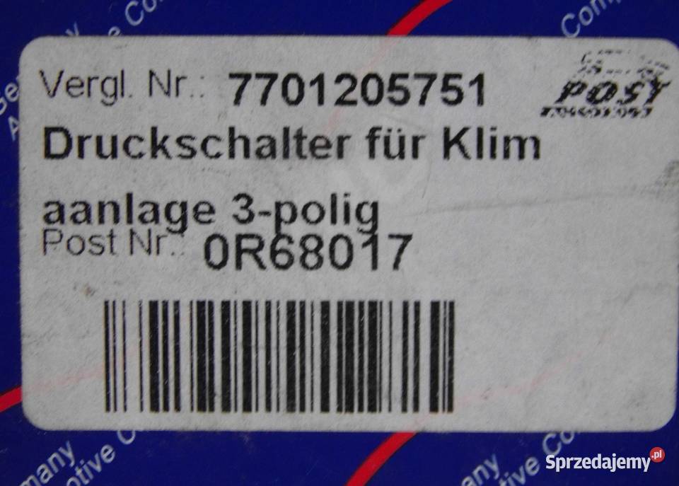 Czujnik Klimatyzacji Clio III Modus 7701205751 Układ elektryczny sprzedam