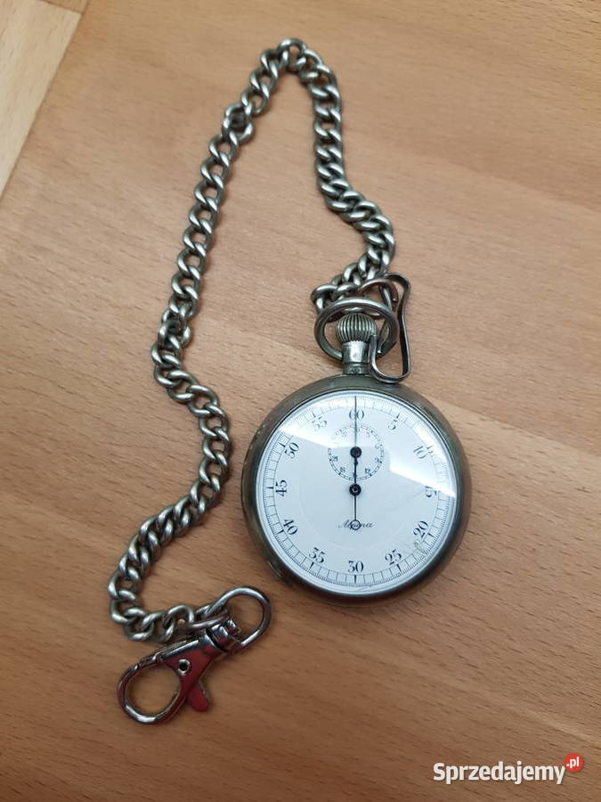 Szwajcarski kieszonkowy stoper Alpina WWI śląskie Chorzów