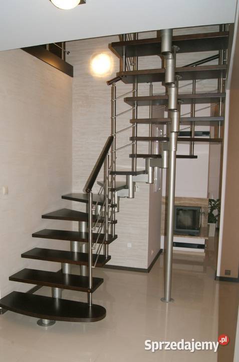 Schody metalowe CORA model Mix 250 vertical U180 dwubiegowe  Kościan