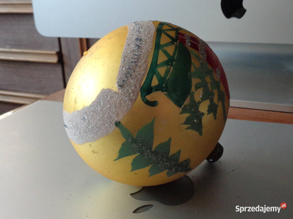 3 stare bombki z mikołajem lata 70te