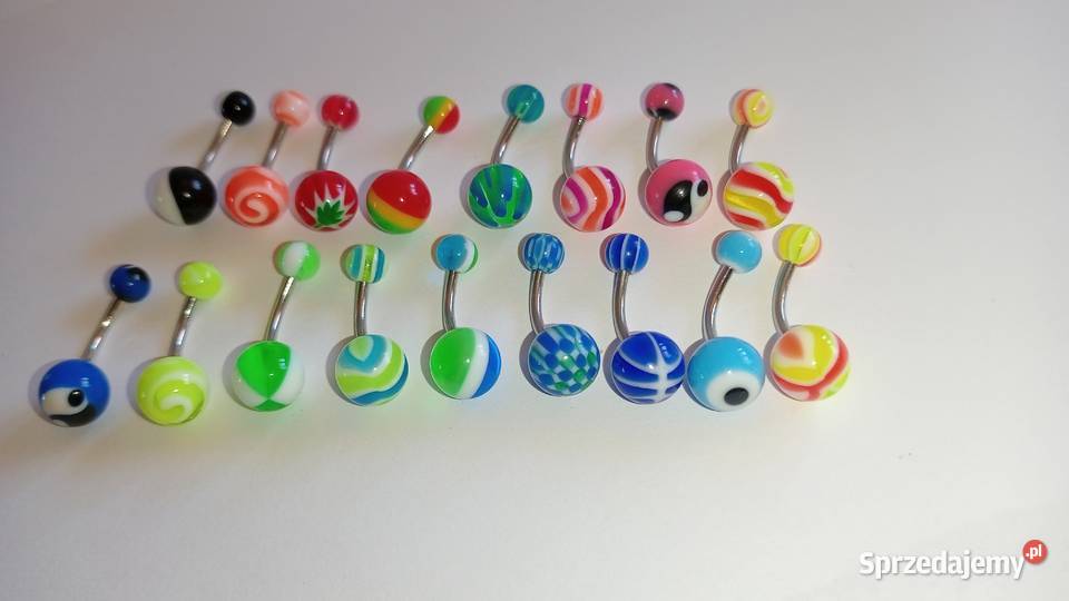 Kolczyki do pępka z kulkami akrylowymi Nowy Sącz