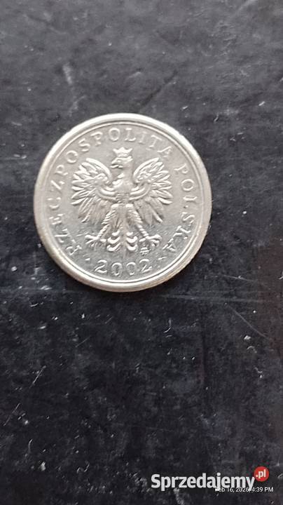 Moneta 10 gr z 2002 poszukiwana najmniejszy śląskie