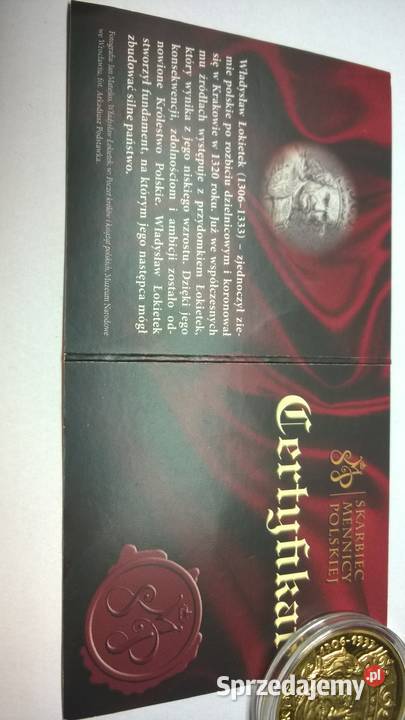 Numizmat srebrny PIASTOWIE Władysław Łokietek Kolekcje Warszawa