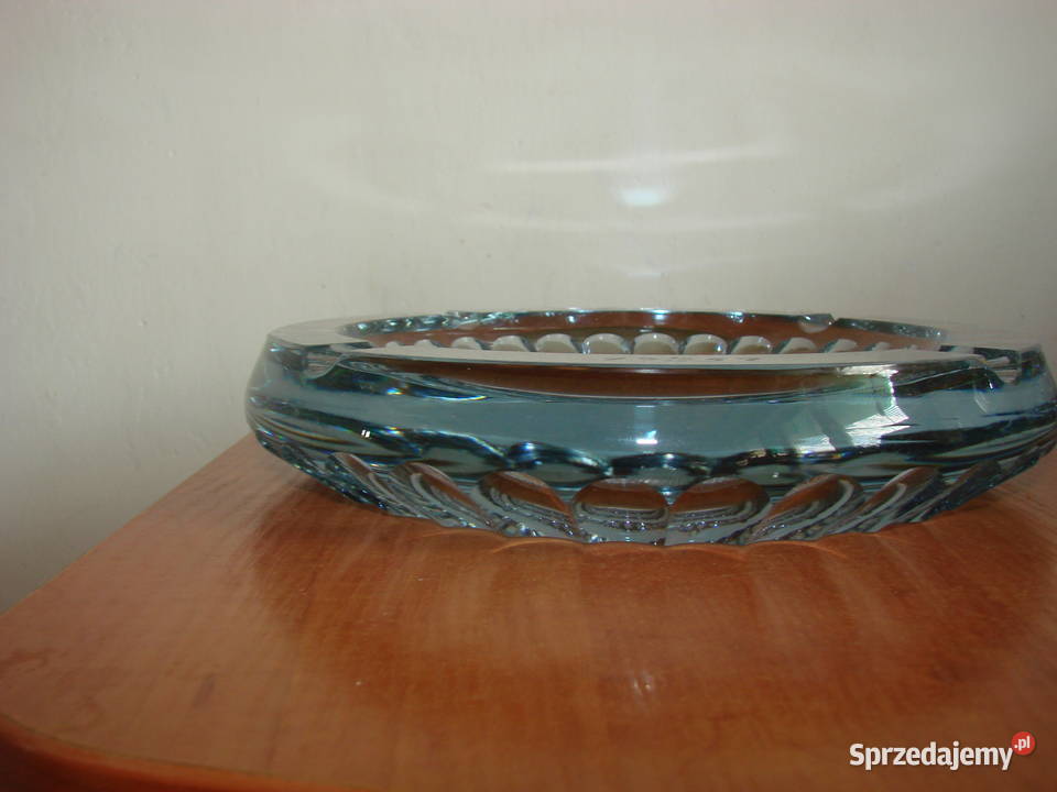 ciężka kryształowa popielnica Pruszcz Gdański