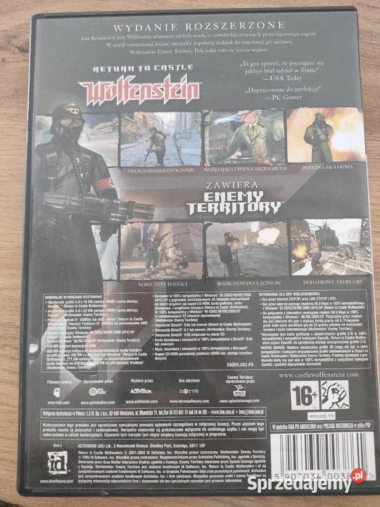 Return to Castle Wolfenstein PC edycja łódzkie Biała Rawska