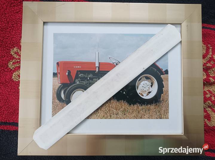 Obrazek z ciągnikiem Ursus C350 pamiątka Części i osprzęt rolniczy