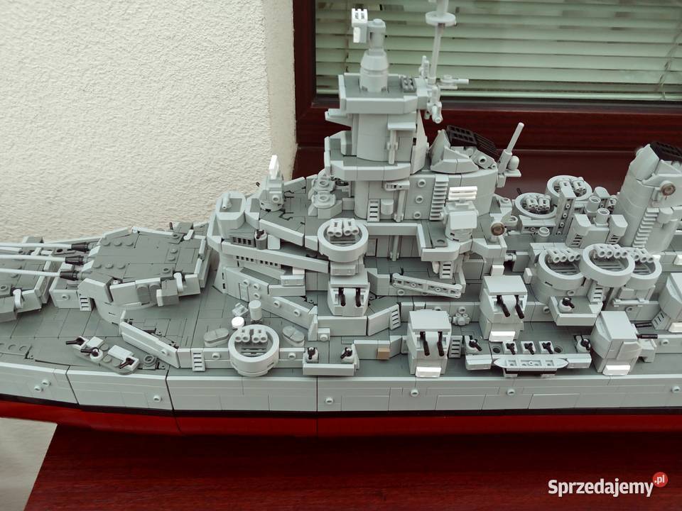 Pancernik Iowa z klocków lego skala 1200 Gigant Milanówek sprzedam