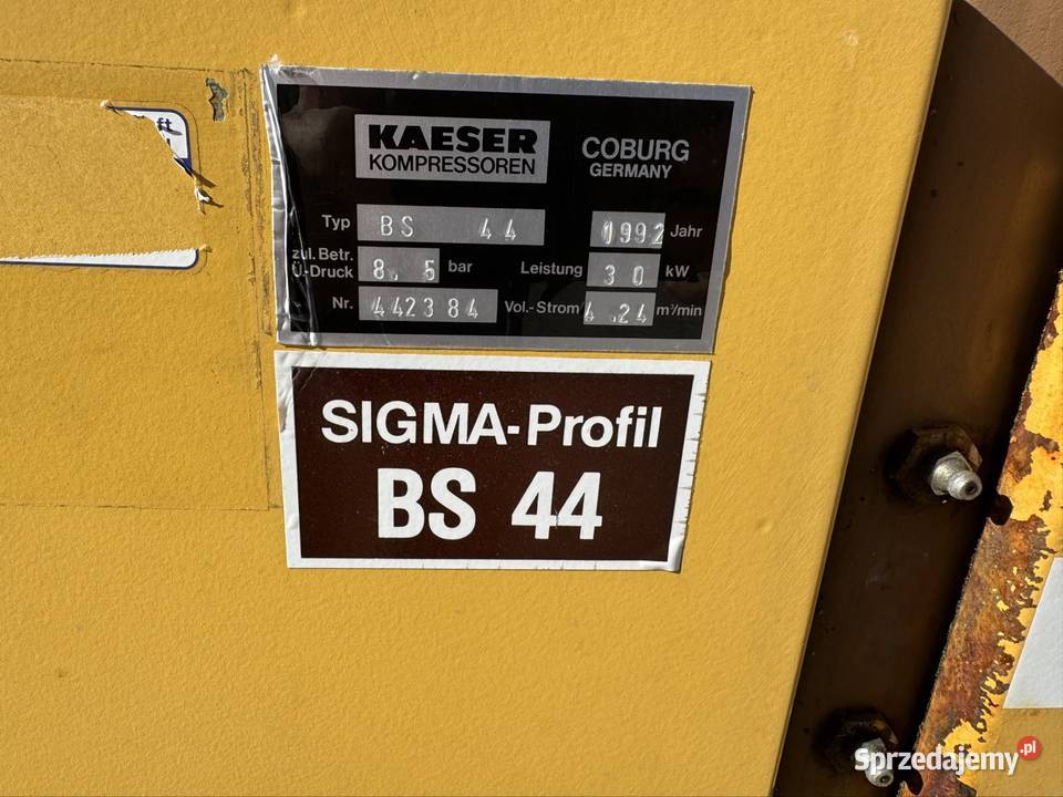 Kompresor śrubowy Kaeser BS44 zbiornik i Chojnów