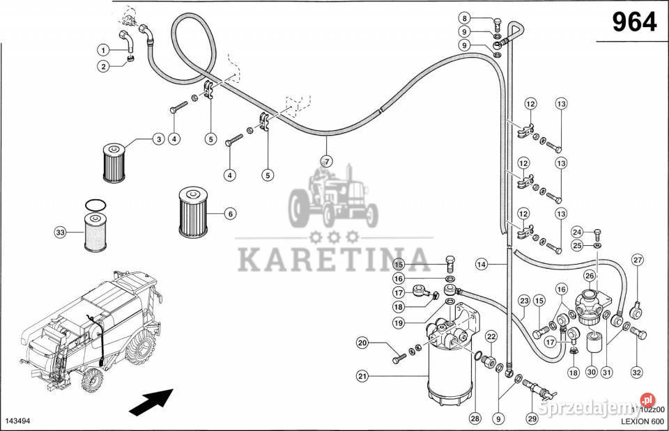 Claas Lexion 600 PALIWOSEPARATOR 0000686641 wielkopolskie Jastrzębniki