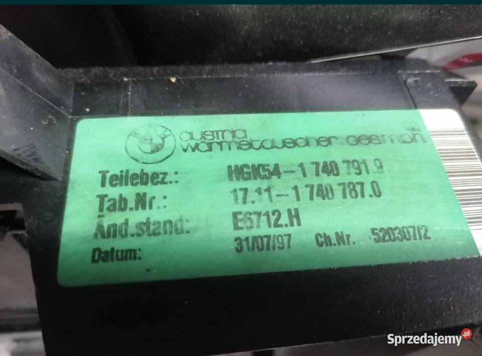 Bmw e 39 chłodnica klimy wspomagania i skrzyni