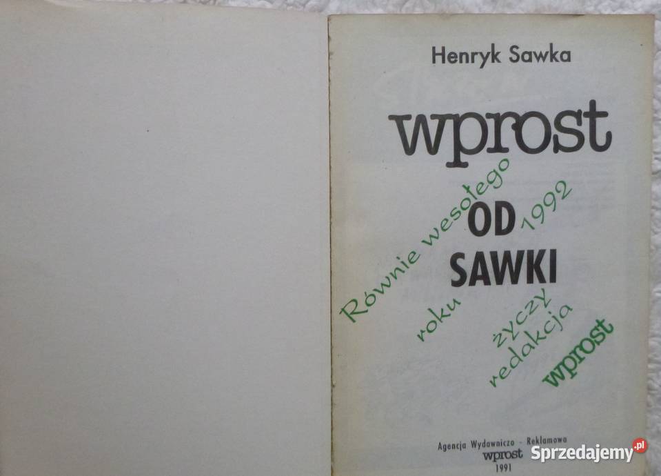 Wprost Sawki Rozerwij się Henryk Sawka humor, parodia, satyra Warszawa