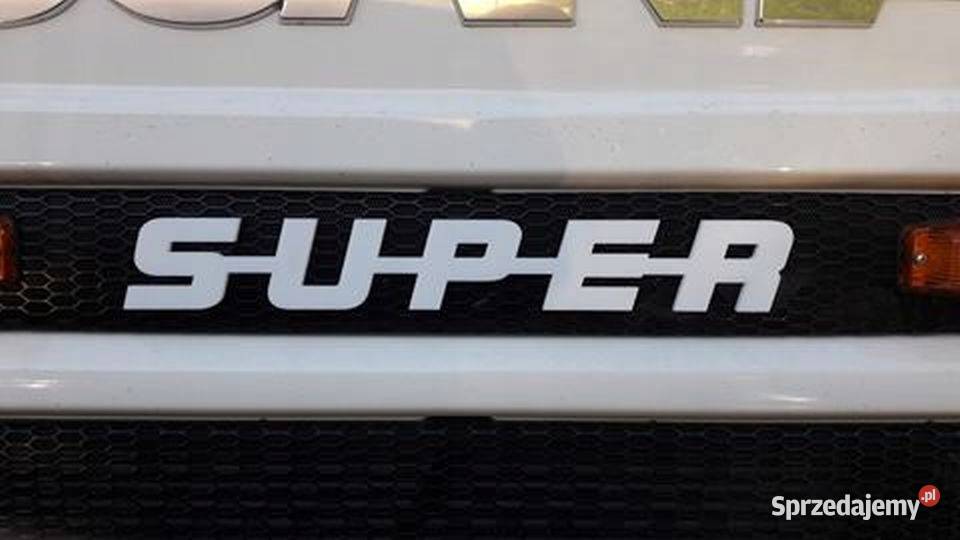 Scania SUPER emblemat BIAŁY 8mm połysk GRUBY Kobierno