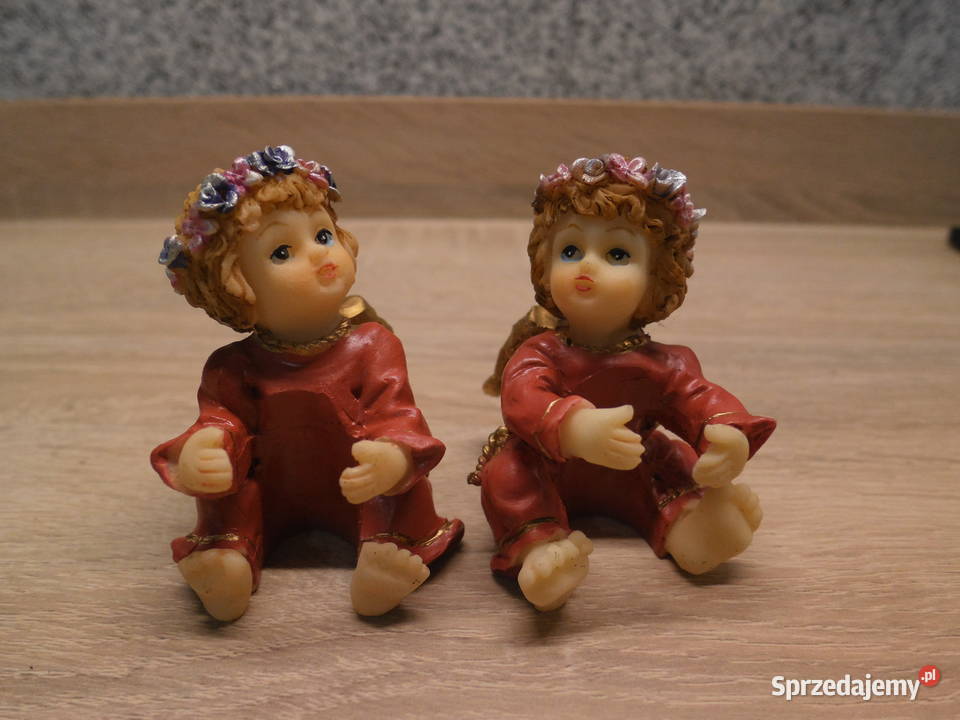 Figurkiświeczniki aniołki 2 wielkopolskie Raszków sprzedam