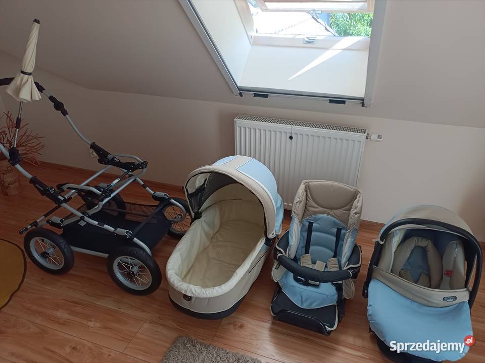 Wózek BEBECAR 3 w 1 gondola fotelik samoch Folia przeciwdeszczowa  mazowieckie Radom sprzedam