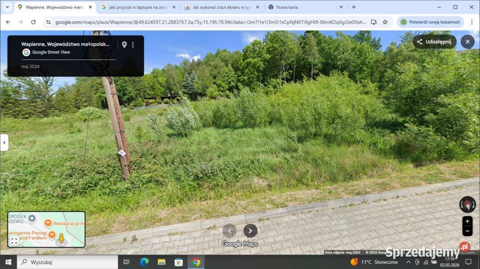 Sprzedam działkę budowlaną w ścisłym centrum Wapienne sprzedam