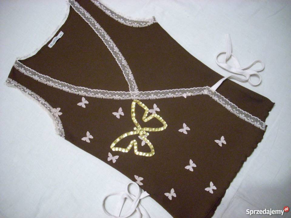 Bluzka Kamizelka Kopertowa Motyl Cekiny 34 36 małopolskie Nowy Sącz