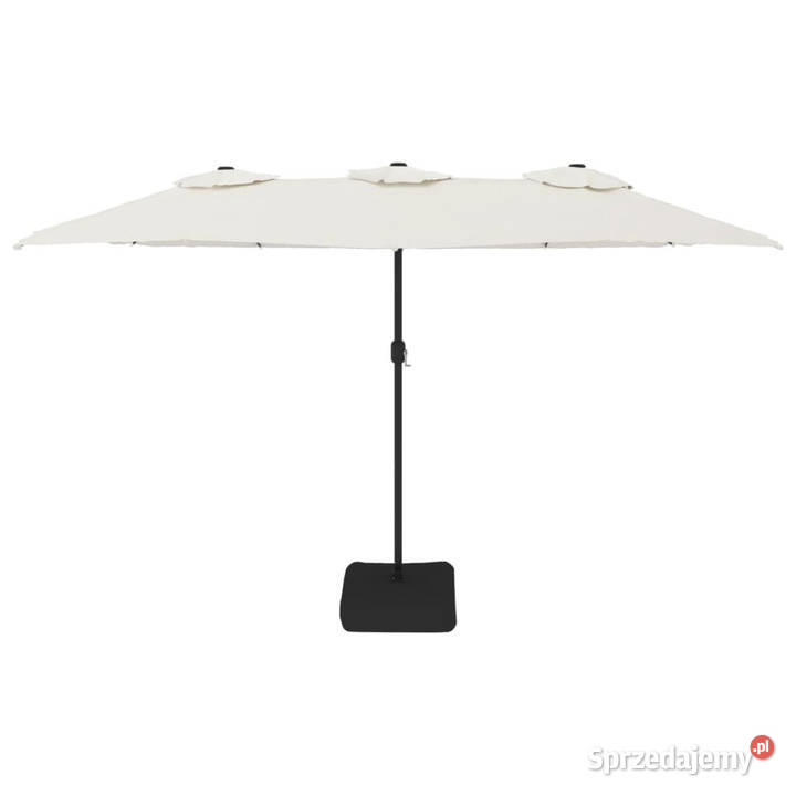 Podwójny parasol ogrodowy z LED piaskowy 449x245 Warszawa sprzedam