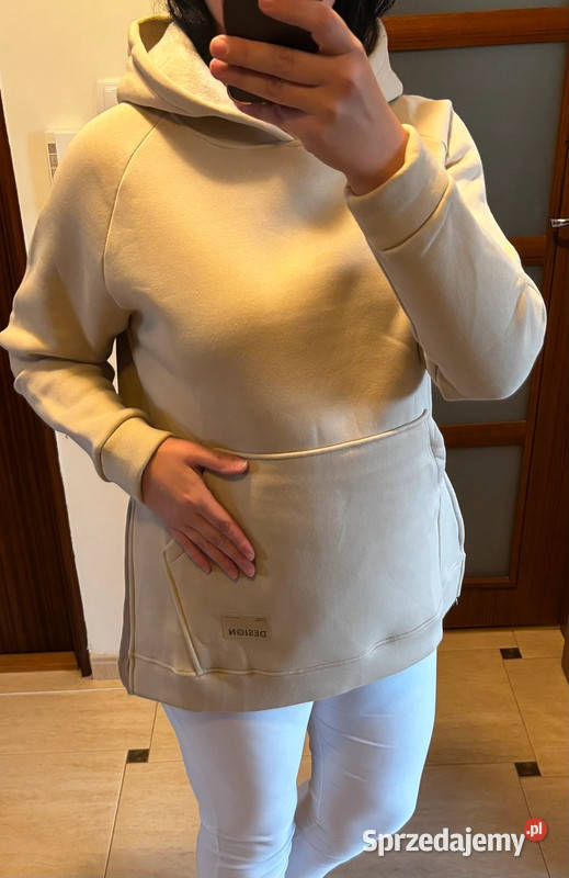 Bluza damska oversize beżowa asymetryczny krój Szczecin sprzedam