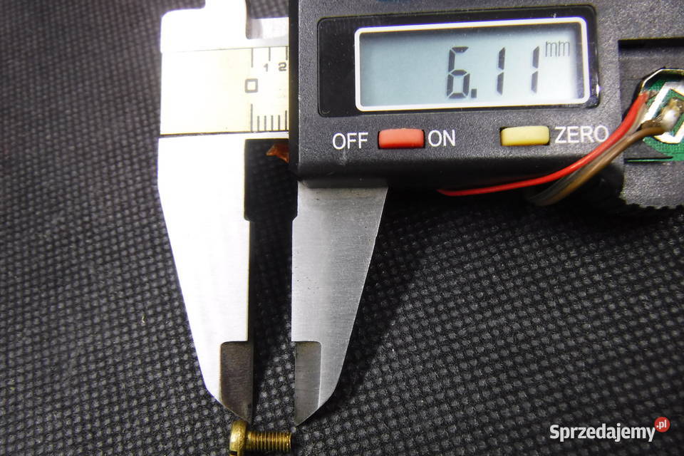 Śruba mosiężna M3 x 8mm z nakrętką gwint 05 Otwock