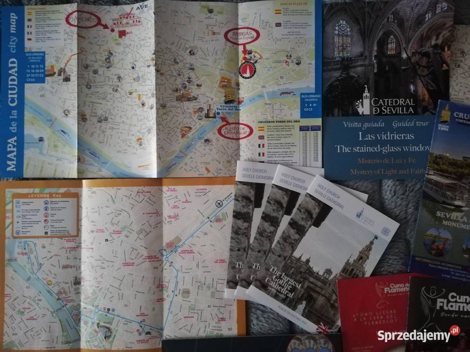 Foldery mapki przewodniki Sevilla Gibraltar Wronki