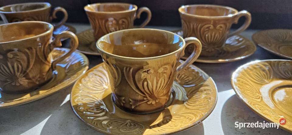 Filiżanki PRL Tułowice 6 ze spodeczkami 6 Kraków sprzedam