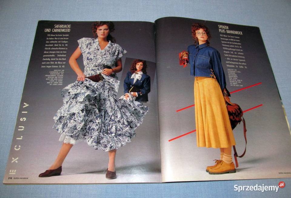 Burda International Wiosna 1987 moda szycie kujawsko-pomorskie