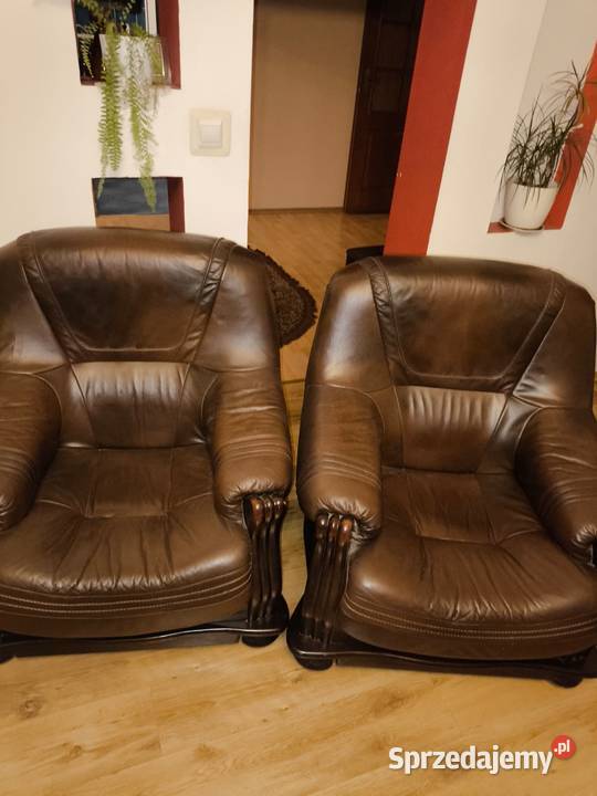 Komplet skórzany Fotele Kanapa 97cm Radomsko
