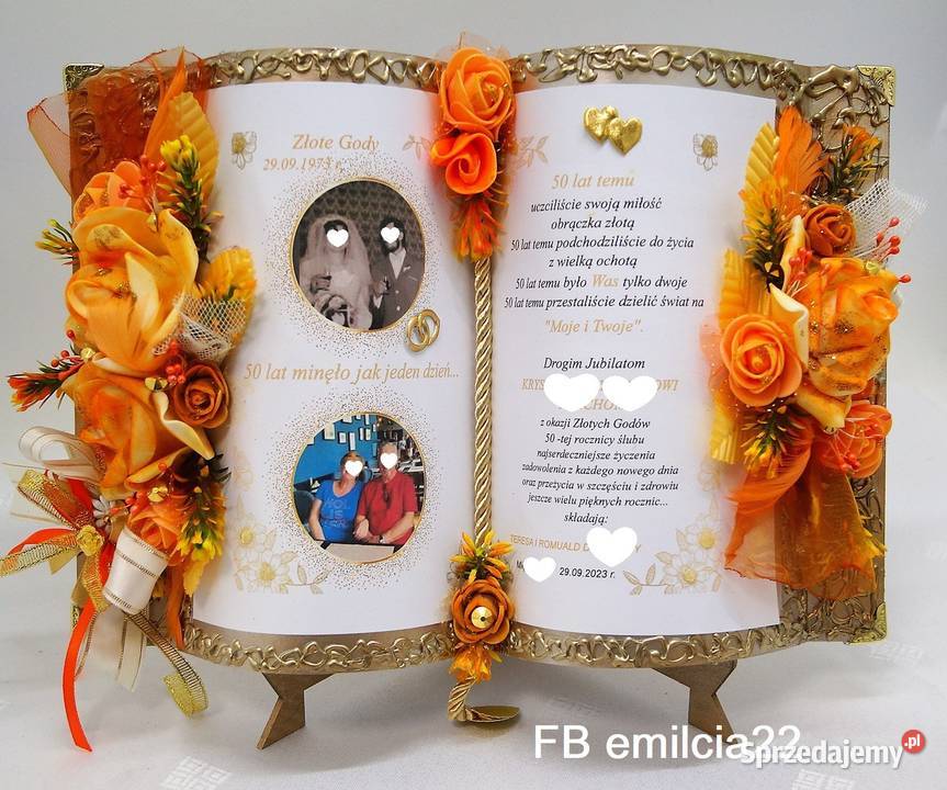 Pamiątkowa Księga z okazji 60 Rocznicy Ślubu Pozostałe Zielona Góra