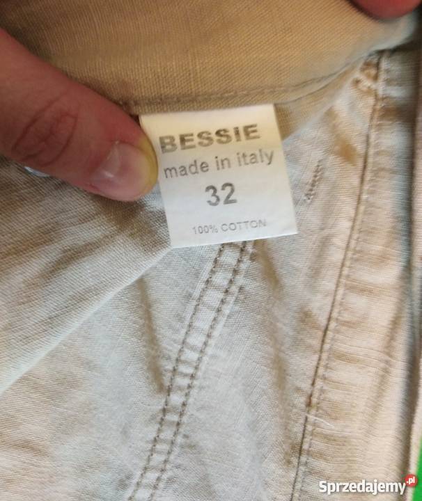 Kremowe bawełniane spodnie włoskiej marki Bessi Rozmiar 38(M) Warszawa sprzedam