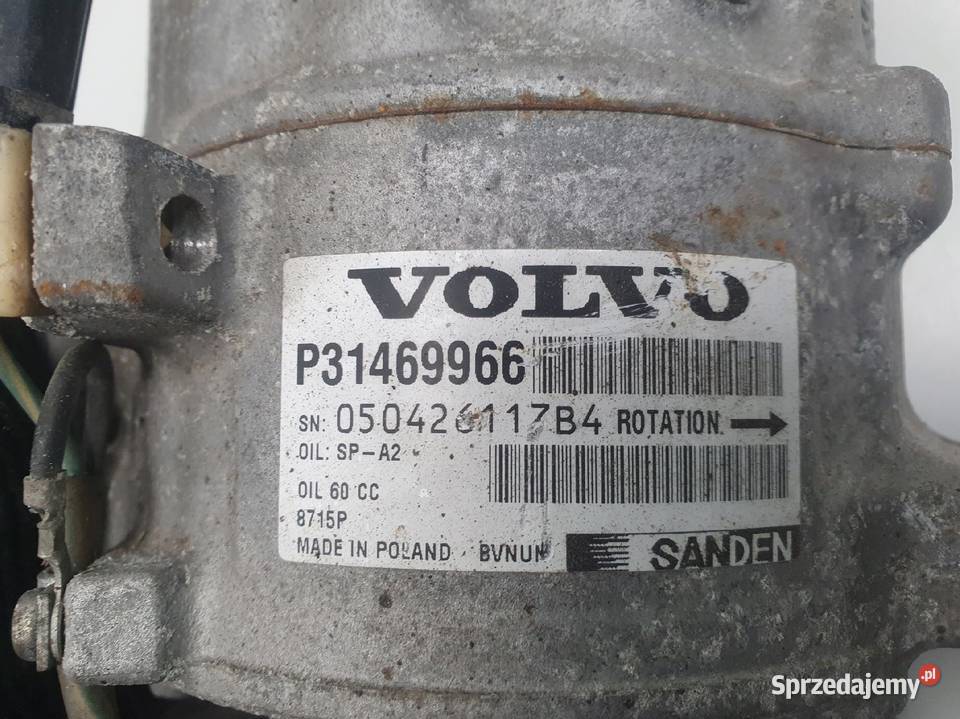 SPRĘŻARKA KLIMATYZACJI Volvo V90 CC II 20 T5 osobowe Kompresory klimatyzacji Chełm