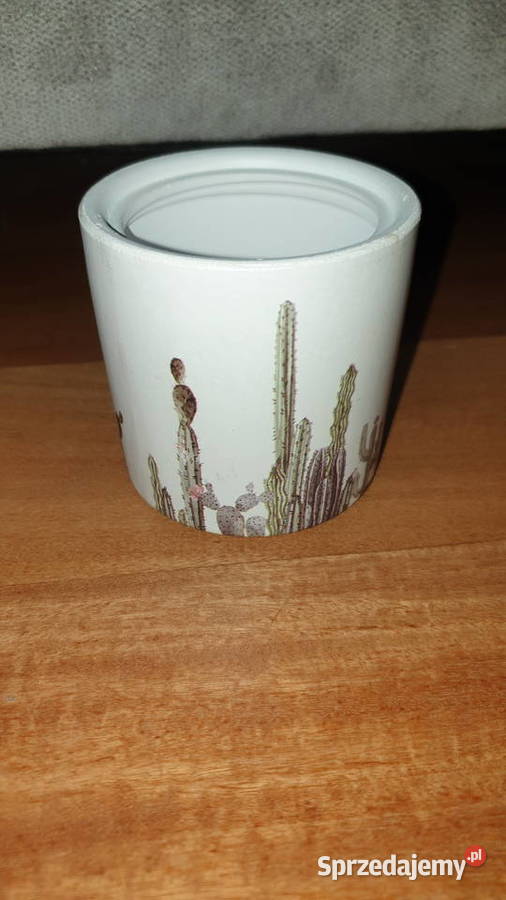 Osłonka doniczka ceramiczna z kaktusami