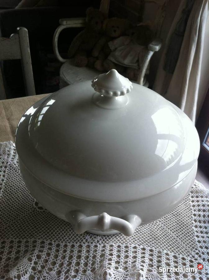 stara waza z białej porcelany śląskie Gliwice