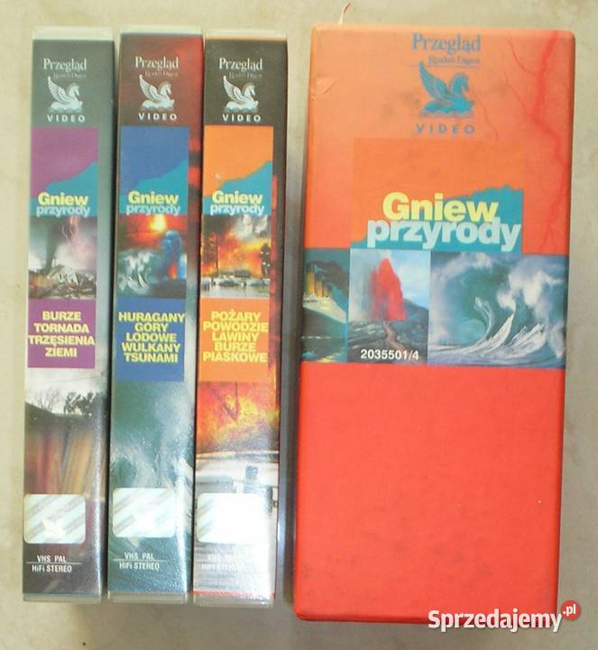 Gniew przyrody 3 kasety VHS Przegląd Readers Kraków